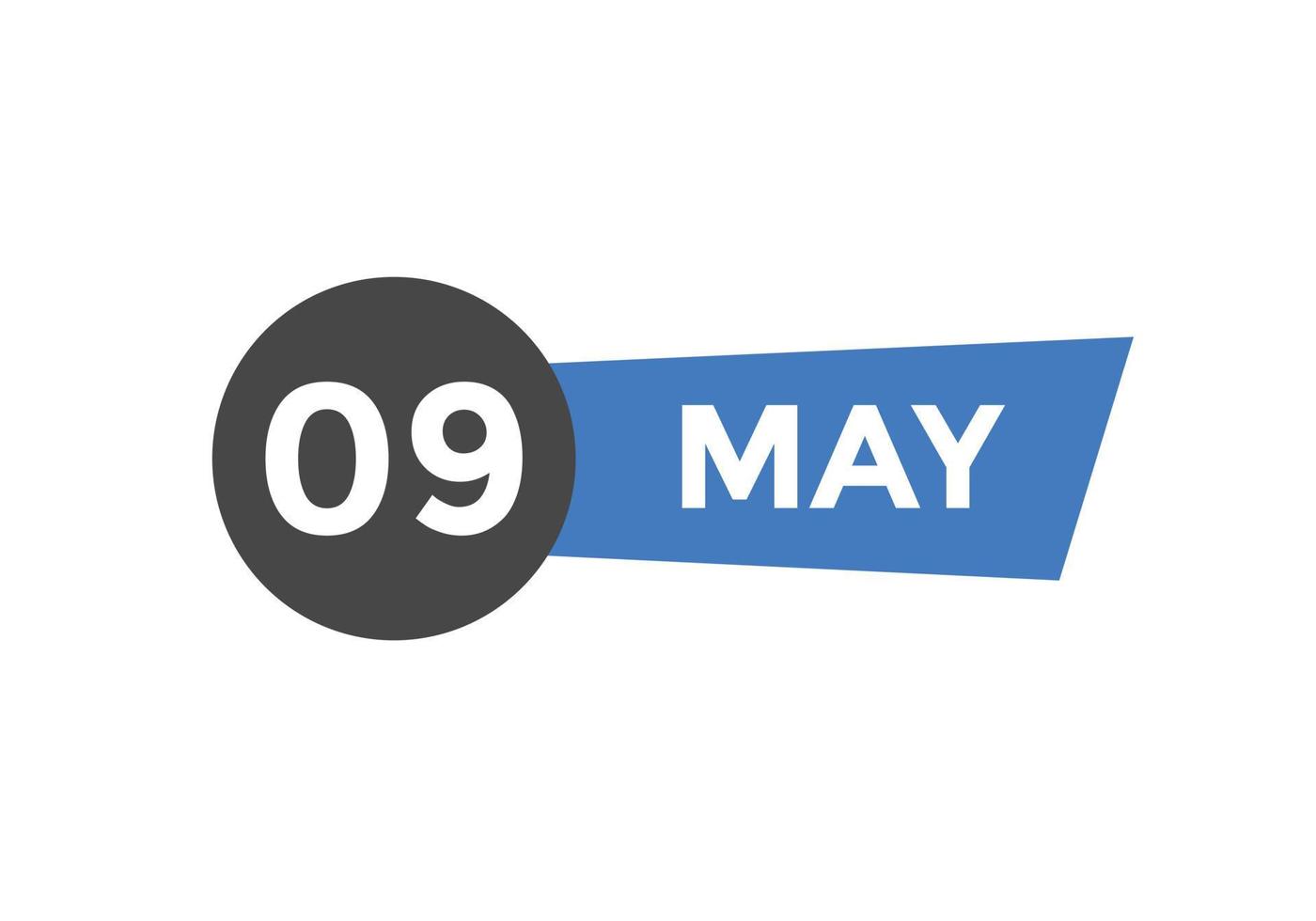 may 9 calendar reminder. 9th may daily calendar icon template. Calendar 9th may icon Design template. Vector illustration