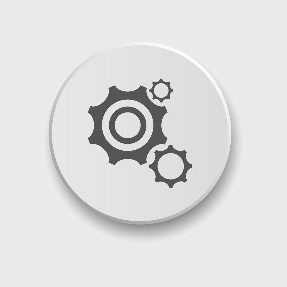 conjunto de iconos de engranaje y llave inglesa ilustración vectorial. paquete de iconos de herramientas de servicio para ui, redes sociales, sitio web aislado en fondo blanco. icono de configuración de estilo plano. vector