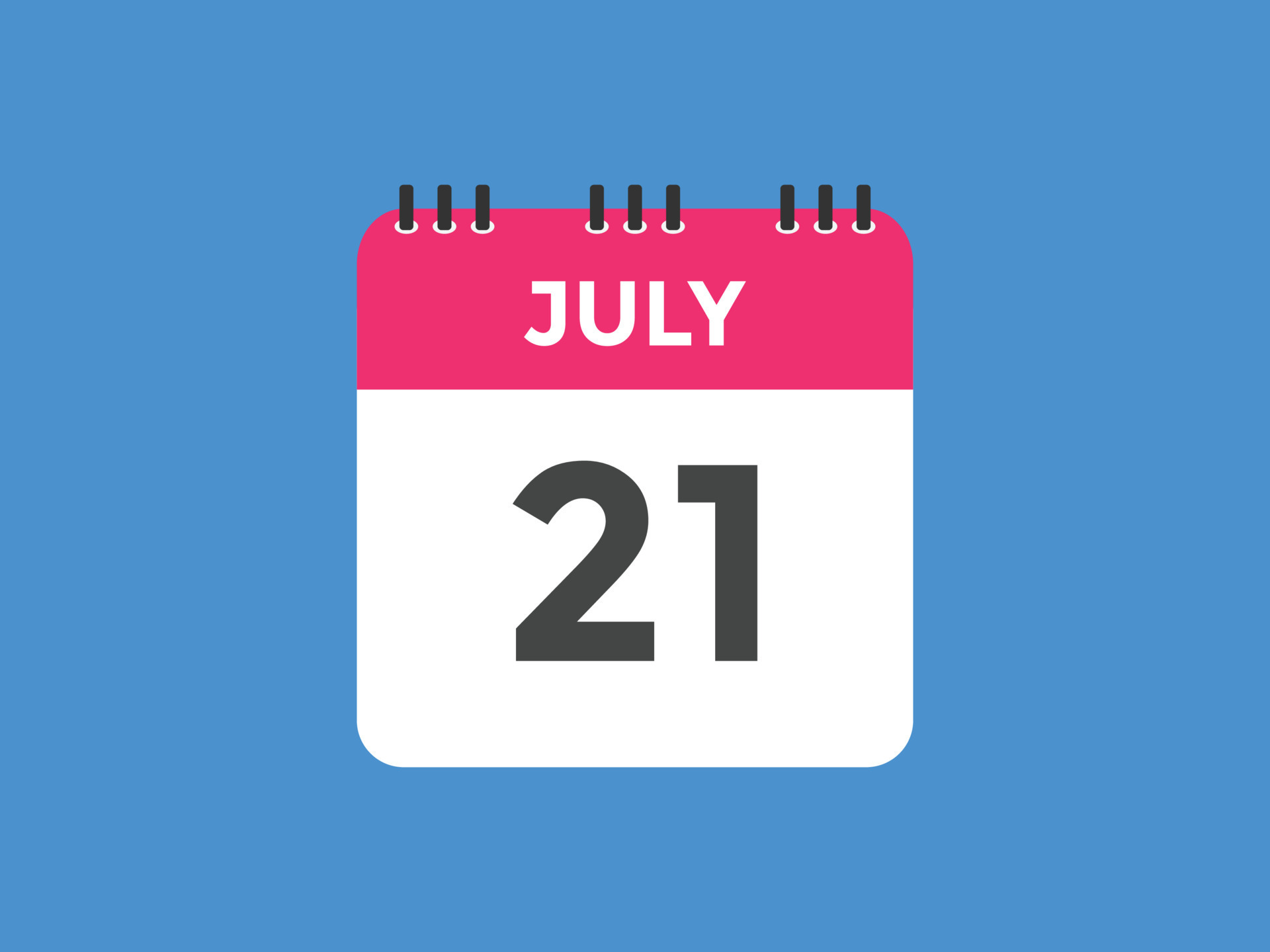 july 21 calendar reminder. 21th july daily calendar icon template