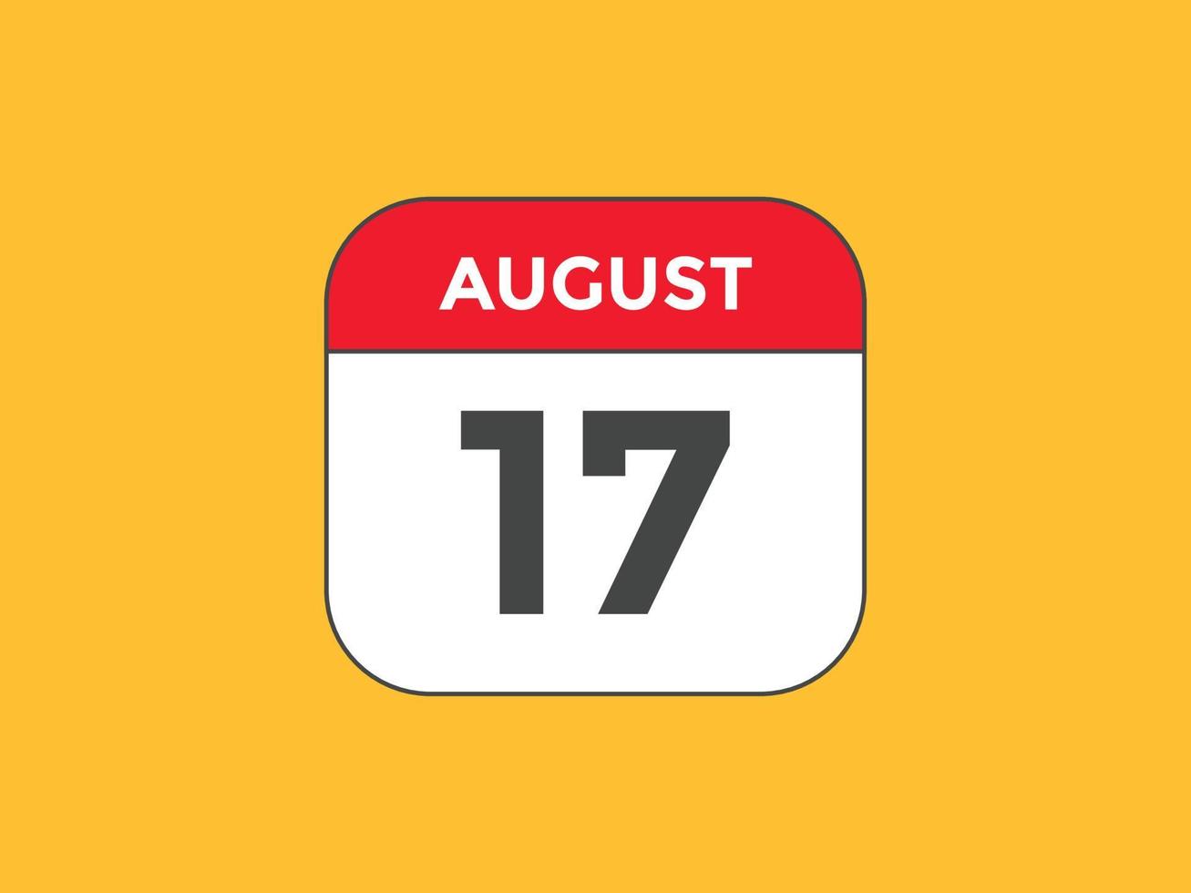 August 17th Date on a Single Day Calendar 501047 Vector Art at ...