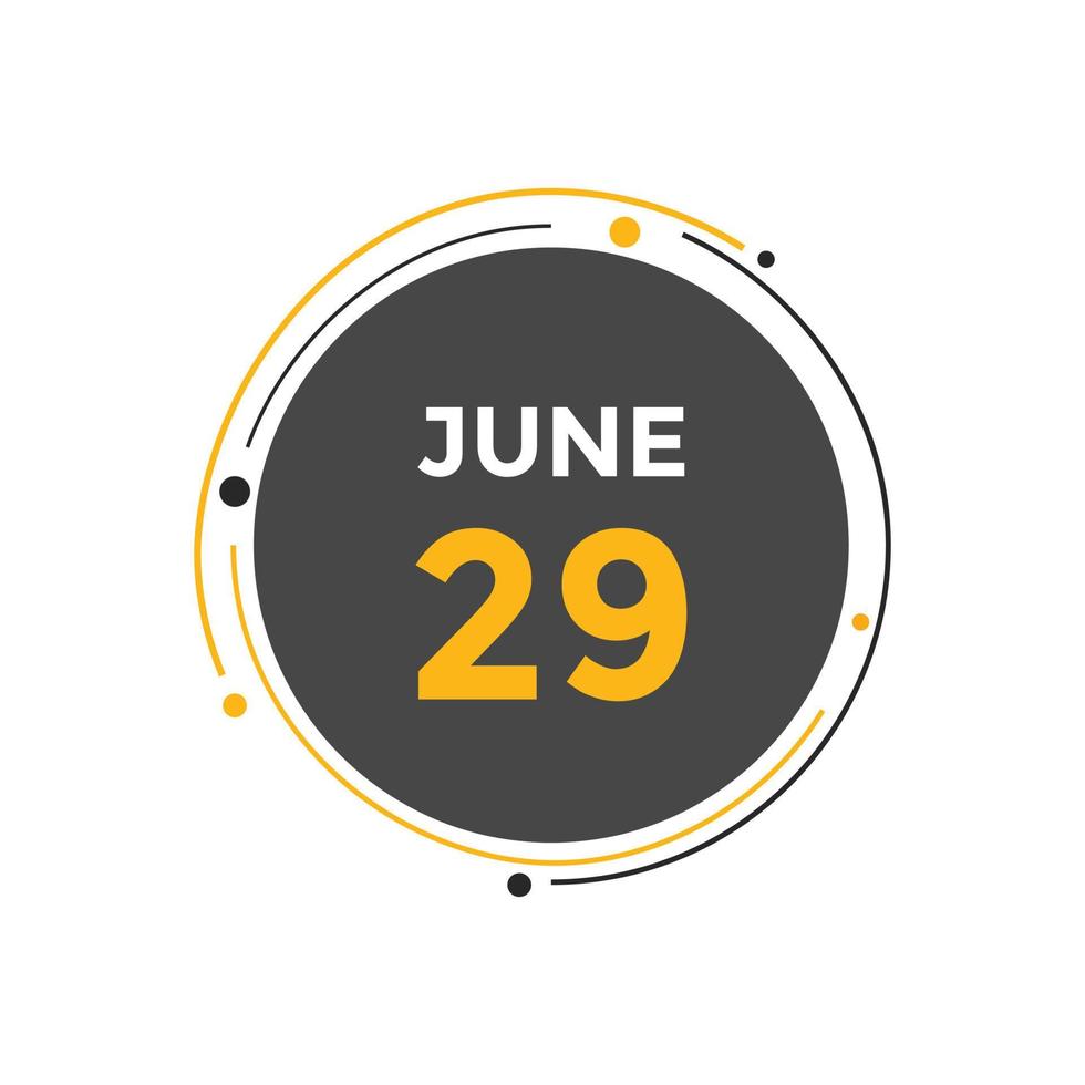june 29 calendar reminder 29th june daily calendar icon template june 29 calendar reminder 29th june daily calendar icon template