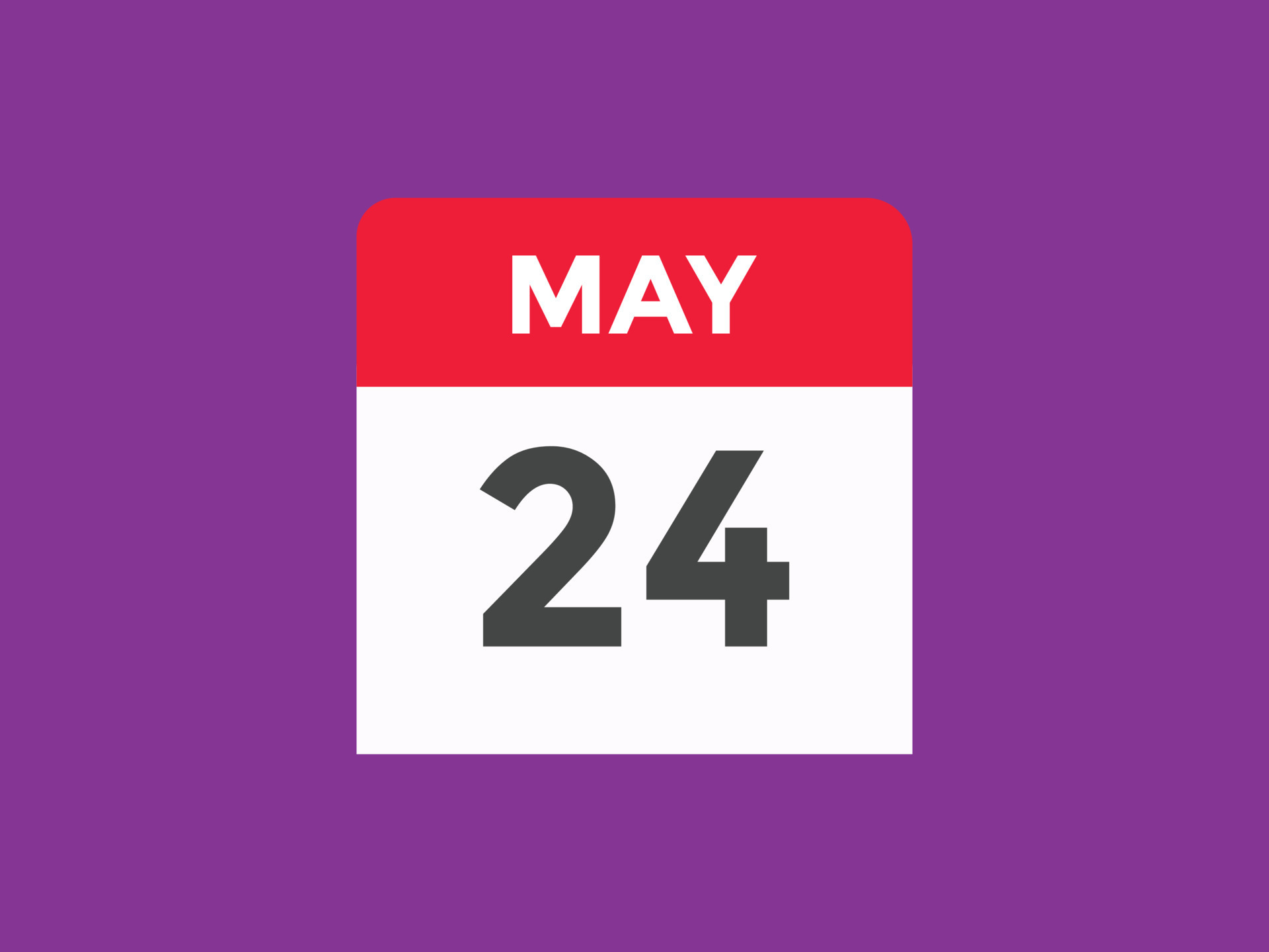 may 24 calendar reminder. 24th may daily calendar icon template