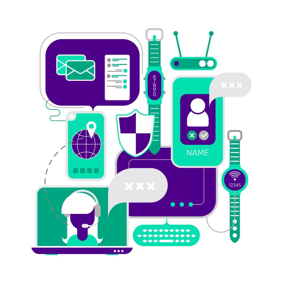 Online Communication designs vector