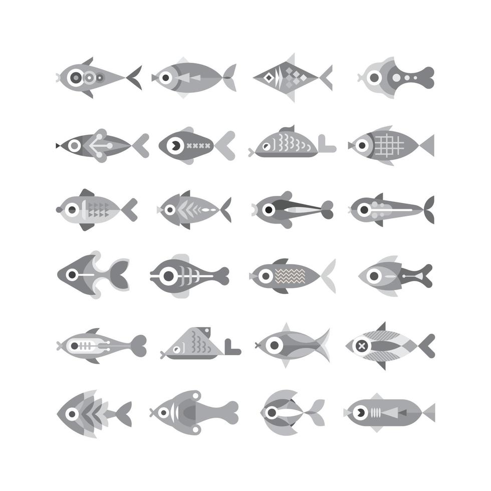 Fish vector icon set 11069385 Vector Art at Vecteezy