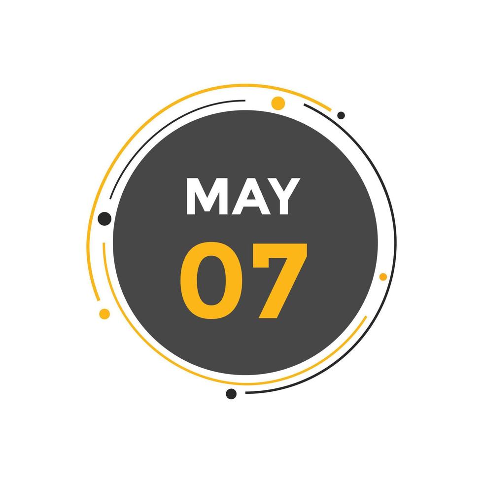may 7 calendar reminder. 7th may daily calendar icon template. Calendar 7th  may icon Design template. Vector illustration 11069526 Vector Art at  Vecteezy