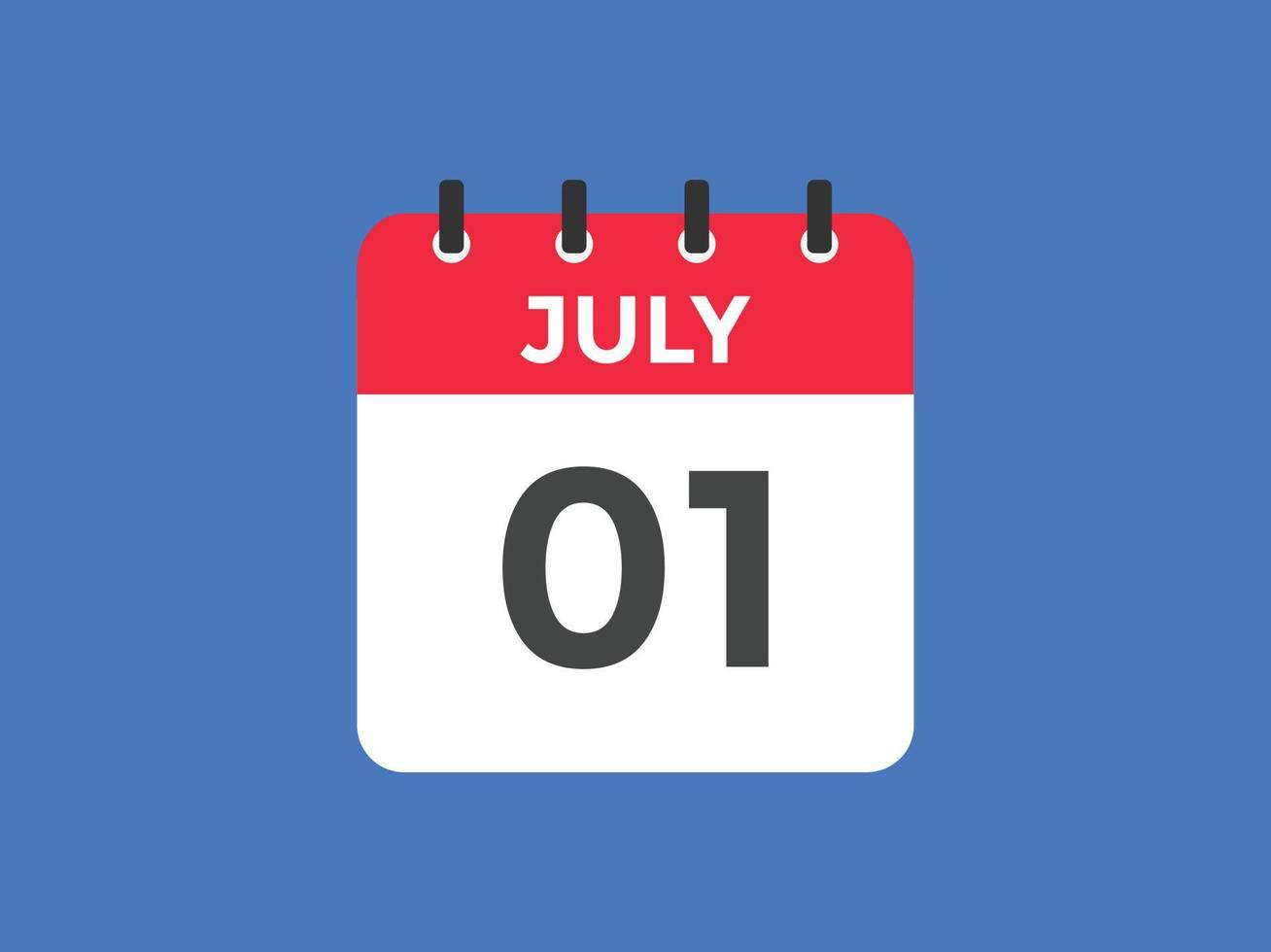 july 1 calendar reminder. 1st july daily calendar icon template. Calendar 1st july icon Design template. Vector illustration