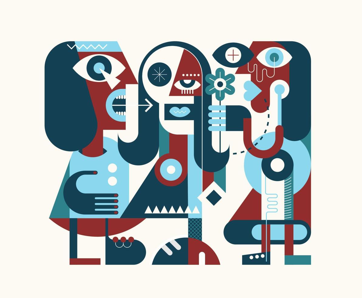 Three Women vector artwork