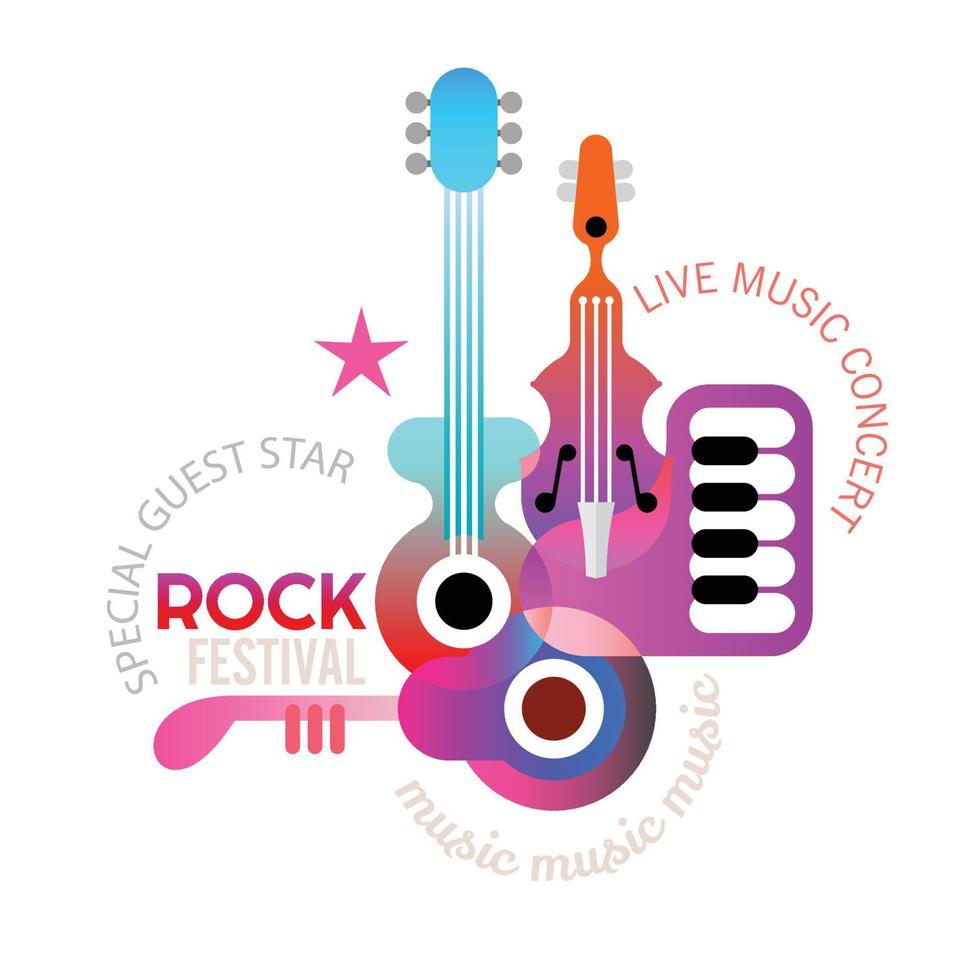 Rock Music Festival poster vector
