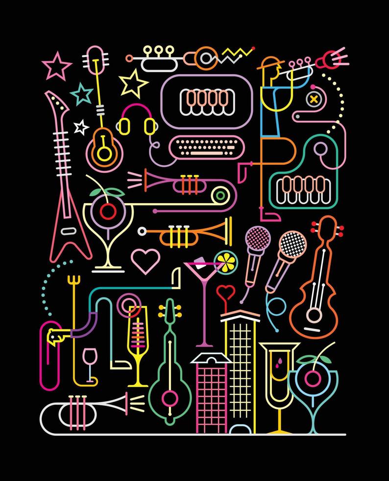 Karaokel Party Vector Illustration