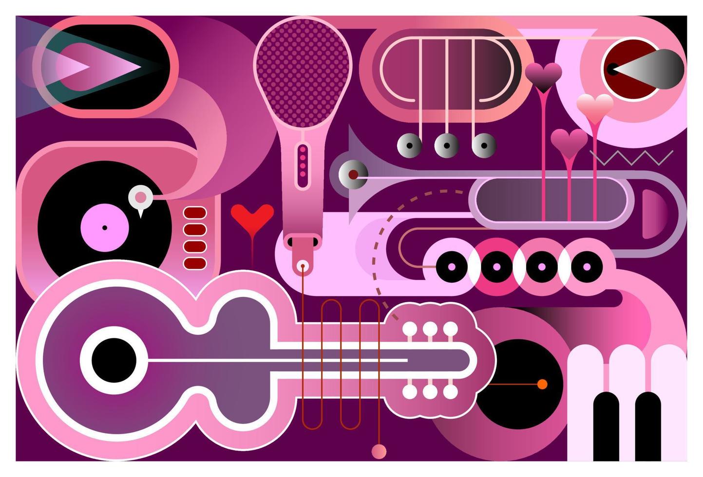 fondo de música abstracta vector