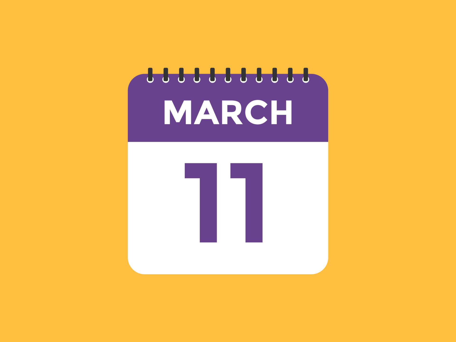 march 11 calendar reminder. 11th march daily calendar icon template