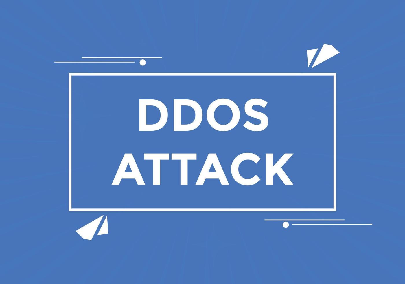 ddos attack text button. ddos attack speech bubble. ddos attack text web template Vector Illustration.