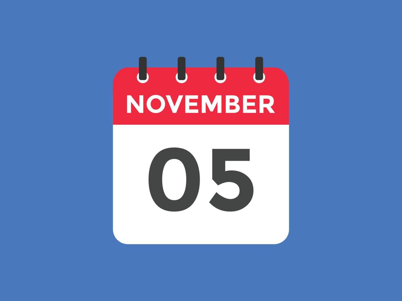 november 5 calendar reminder. 5th november daily calendar icon ...