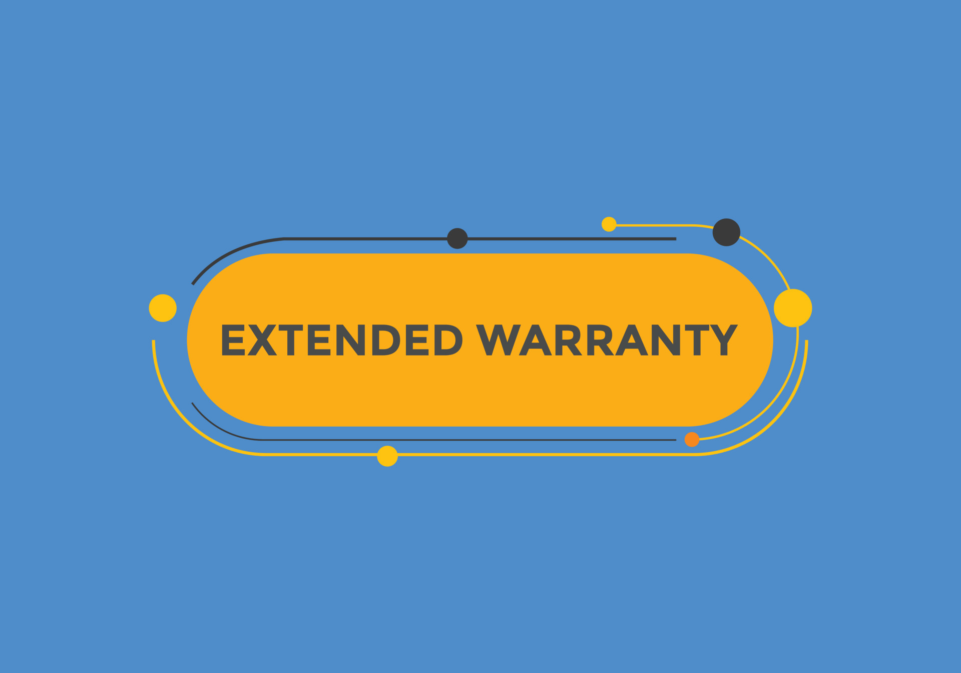 Extended warranty text button. speech bubble. Extended warranty Colorful web banner. vector