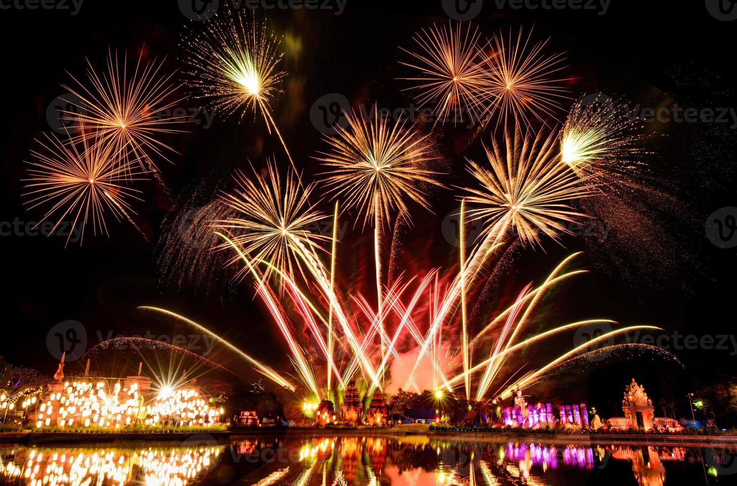 Fireworks landscape concept holiday photo