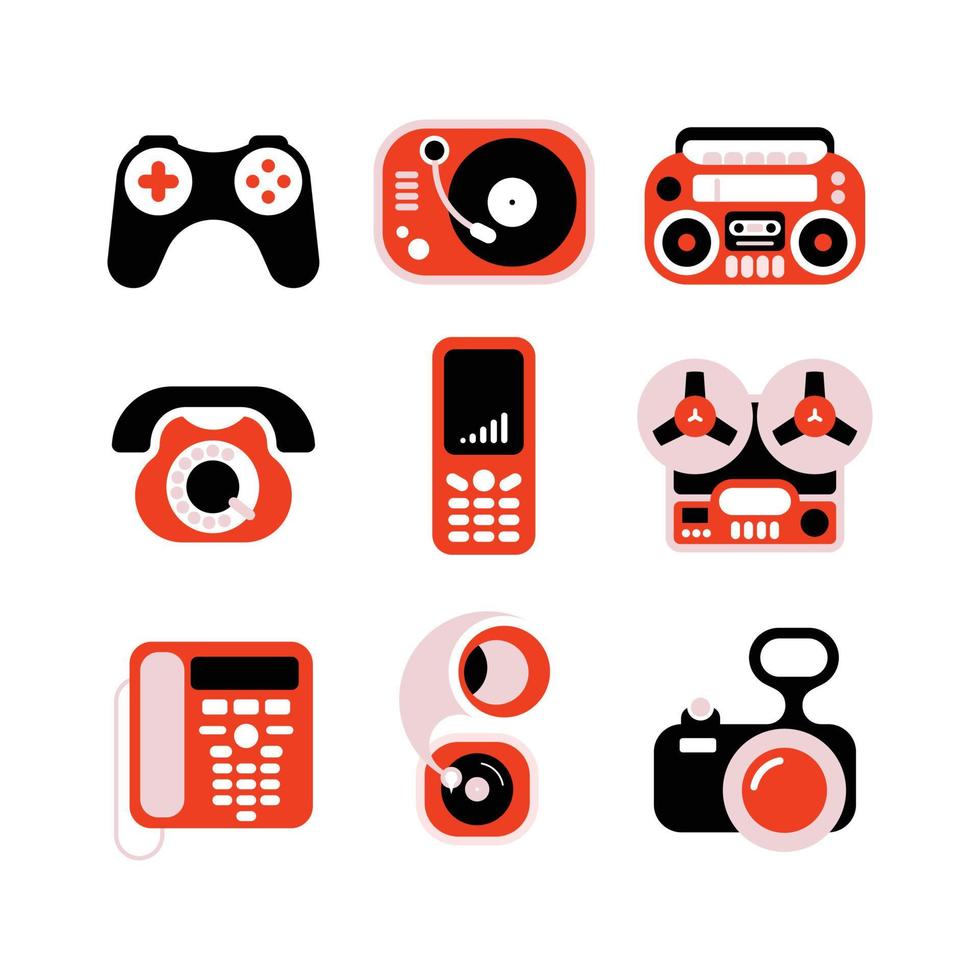 Home Electronic Icons vector