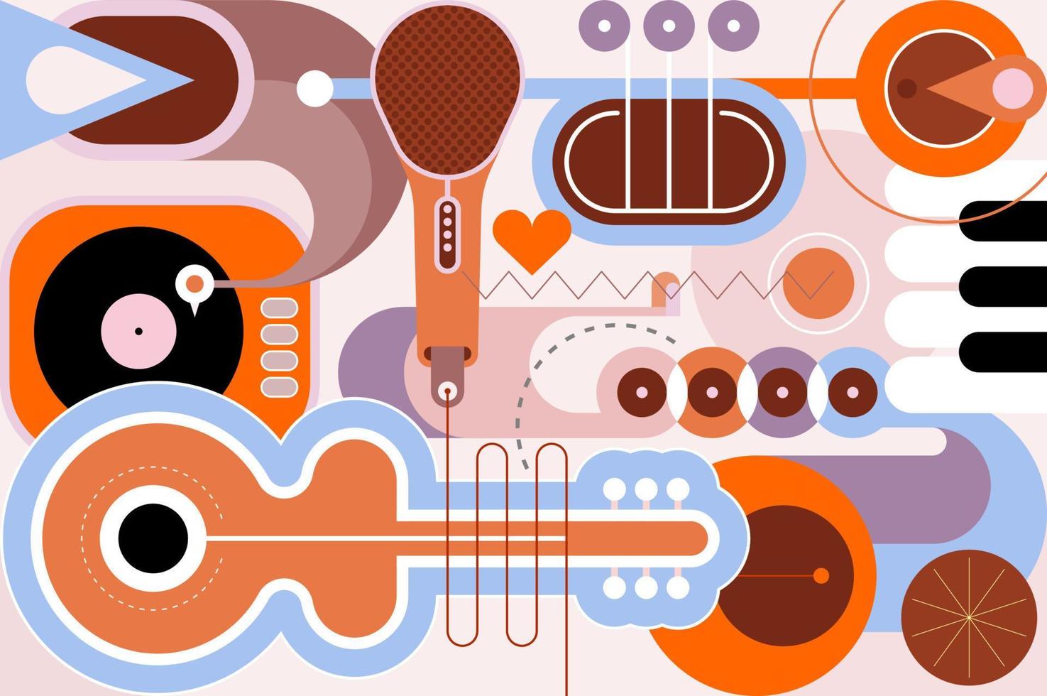 ilustración vectorial de instrumentos musicales vector