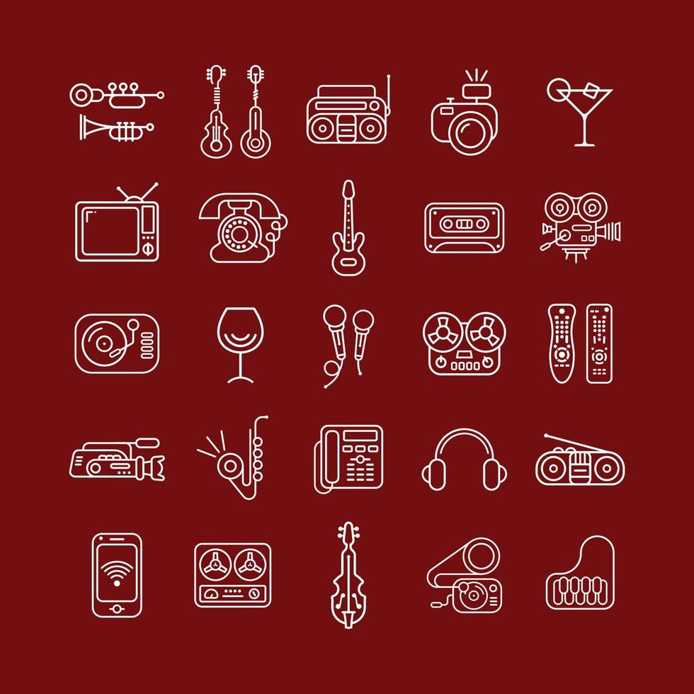 Line Art Vector Icon Set