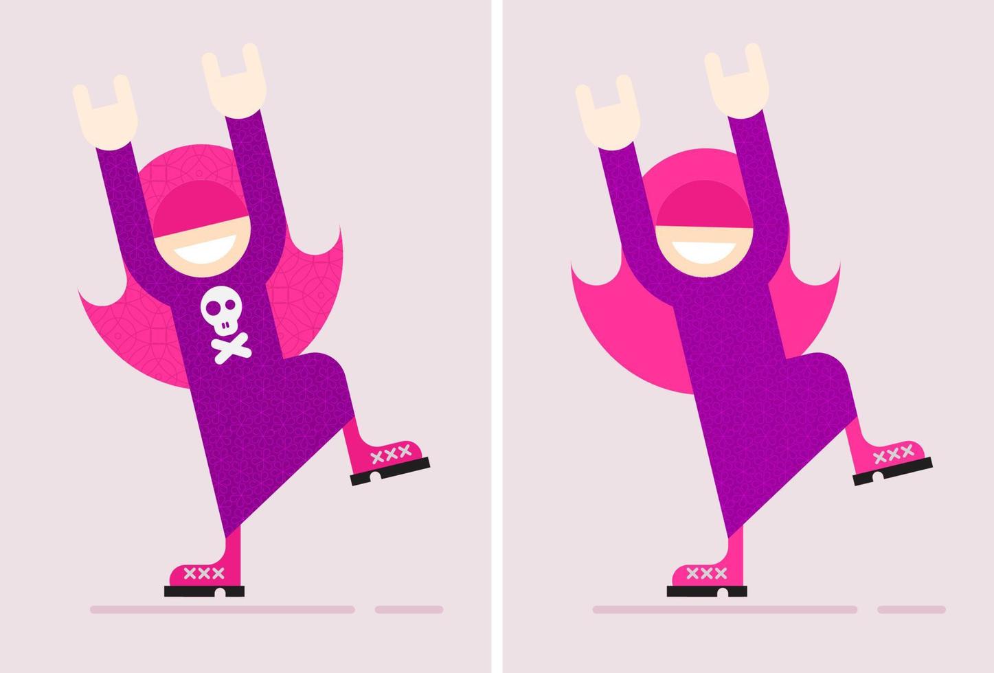 Funny Rocker Girl vector