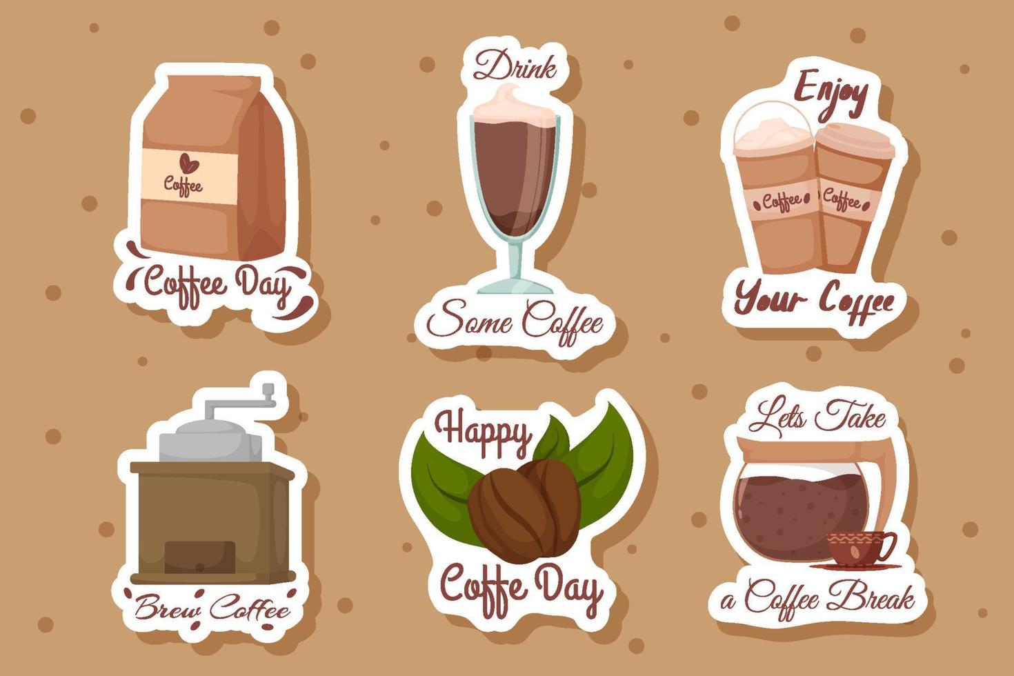 Coffee Day Sticker vector
