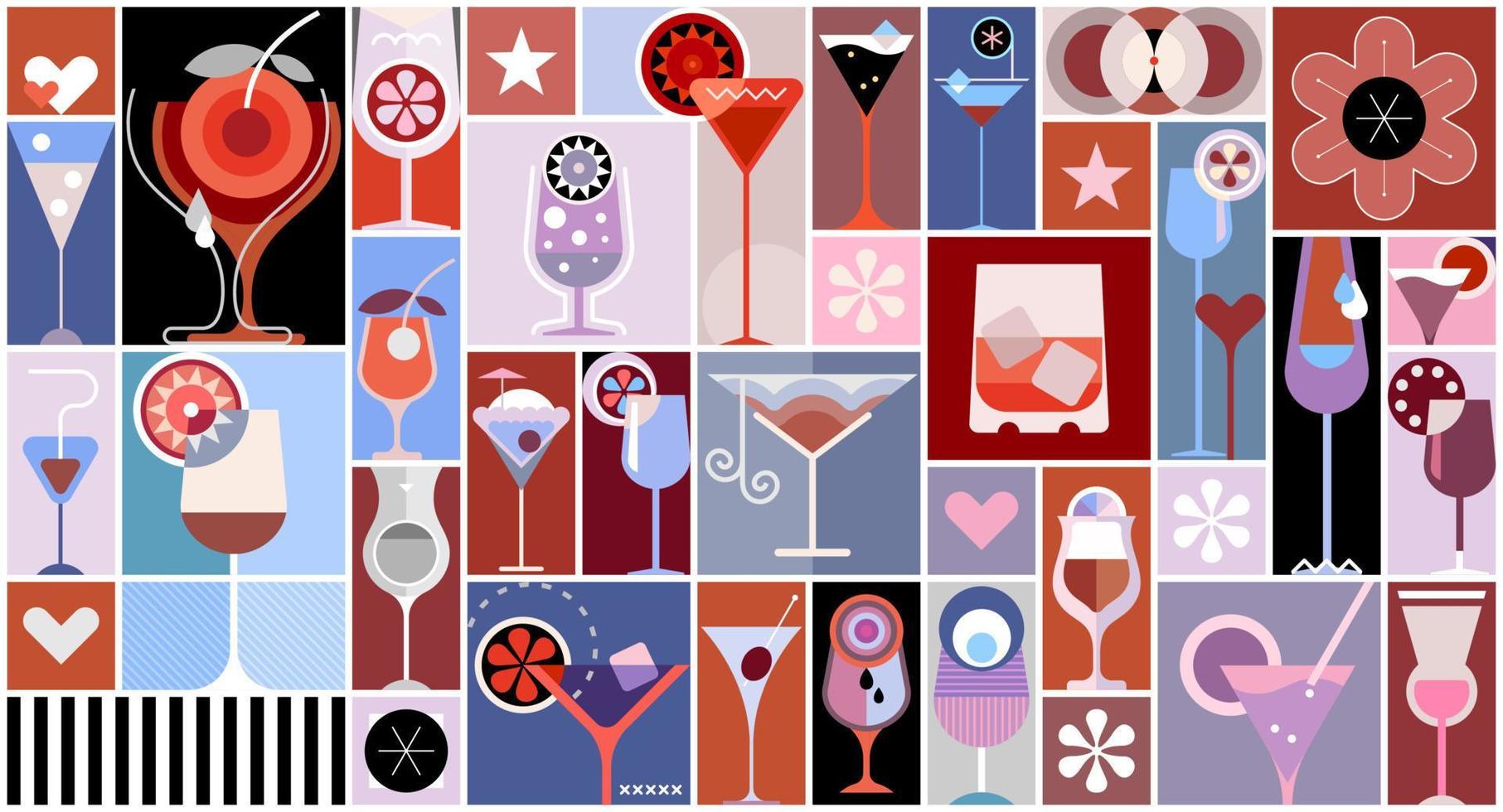 Cocktails vector design