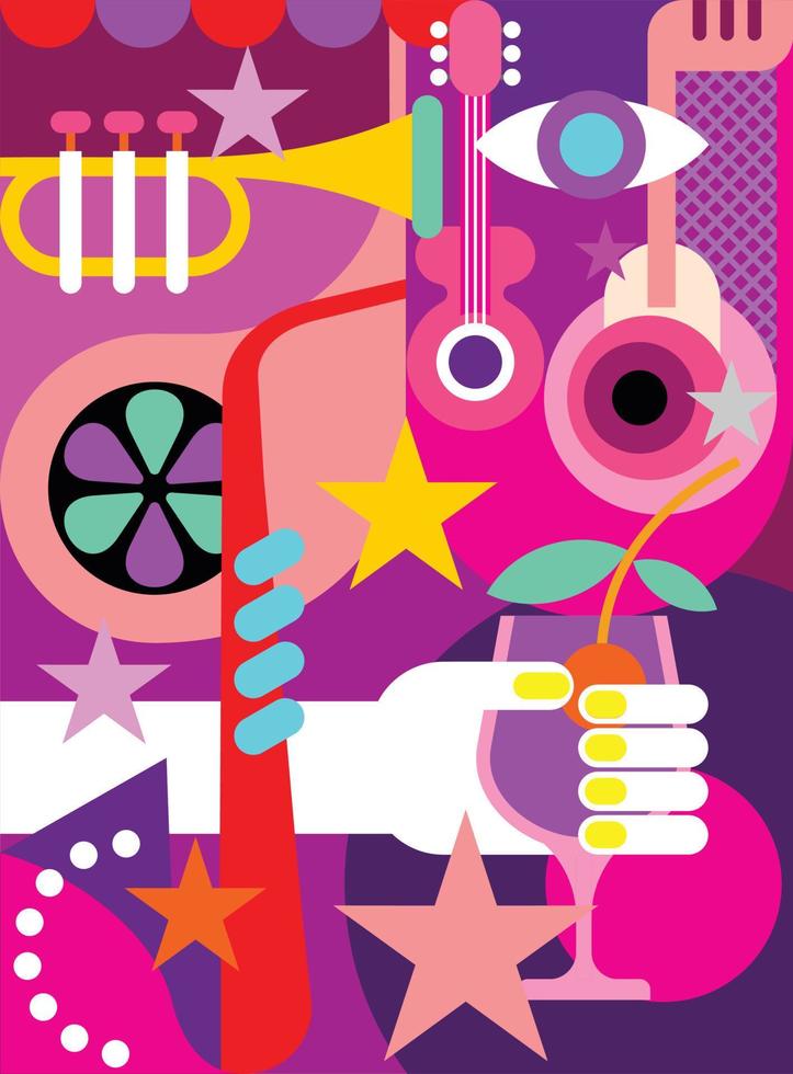 Abstract Musical Background vector
