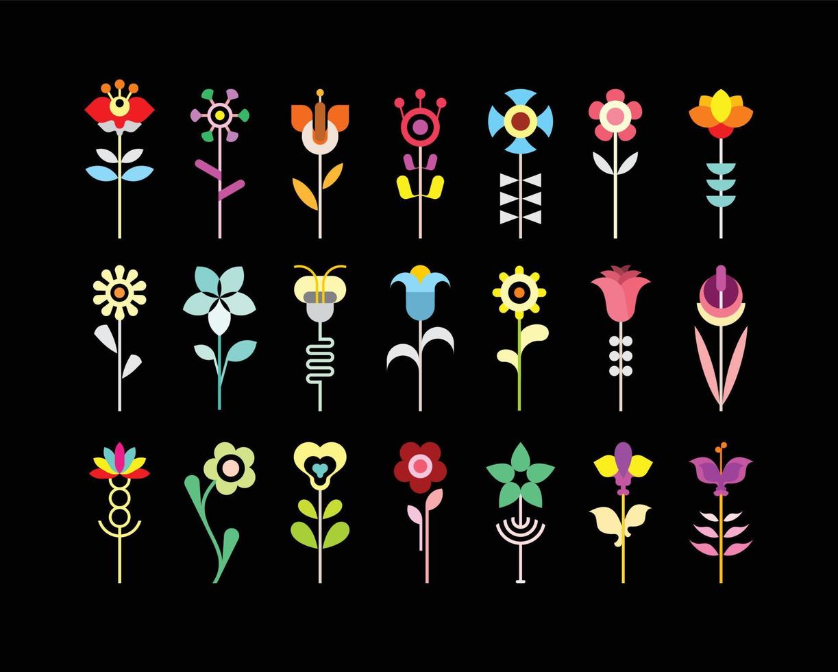 Flower Icon Set vector