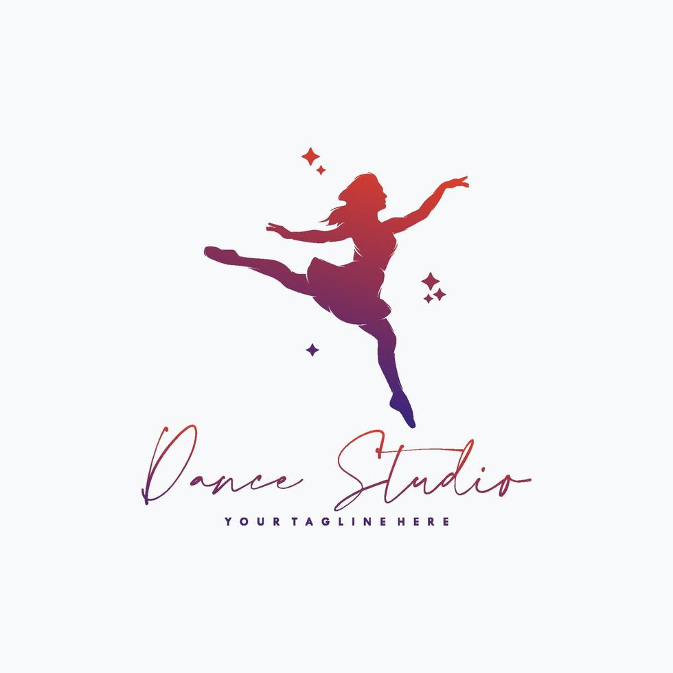 Colorful Abstract Gymnastic Logo Design vector