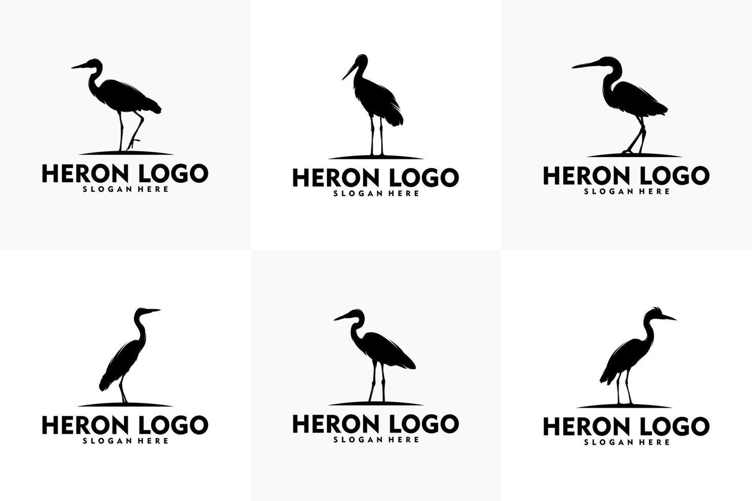 concepto de logotipo de garza simple arte vectorial vector