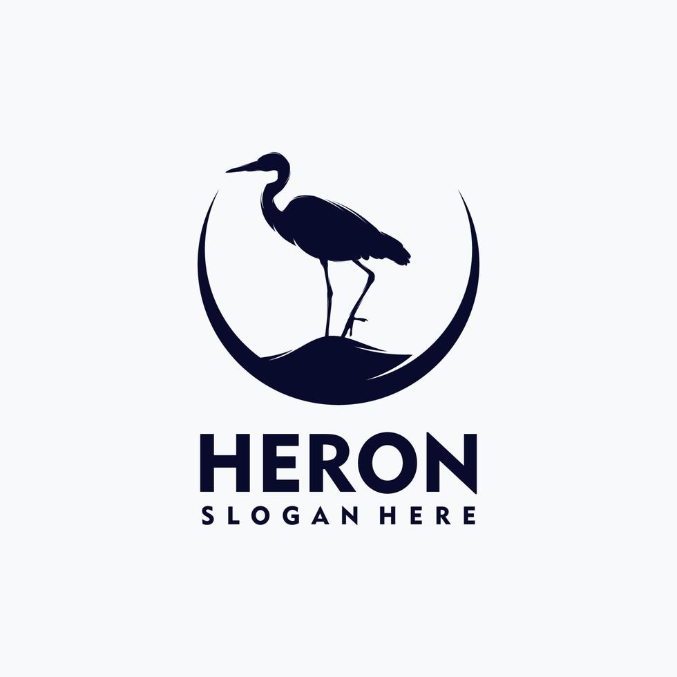 Simple heron logo concept vector art