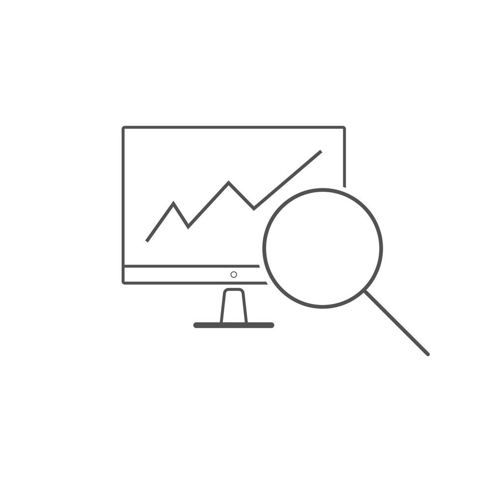 ilustración de vector de icono de monitoreo seo. elemento de marketing digital. concepto para seo y sitio web.