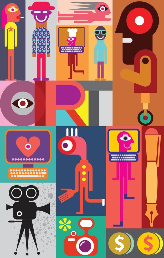 ilustración vectorial de arte pop vector