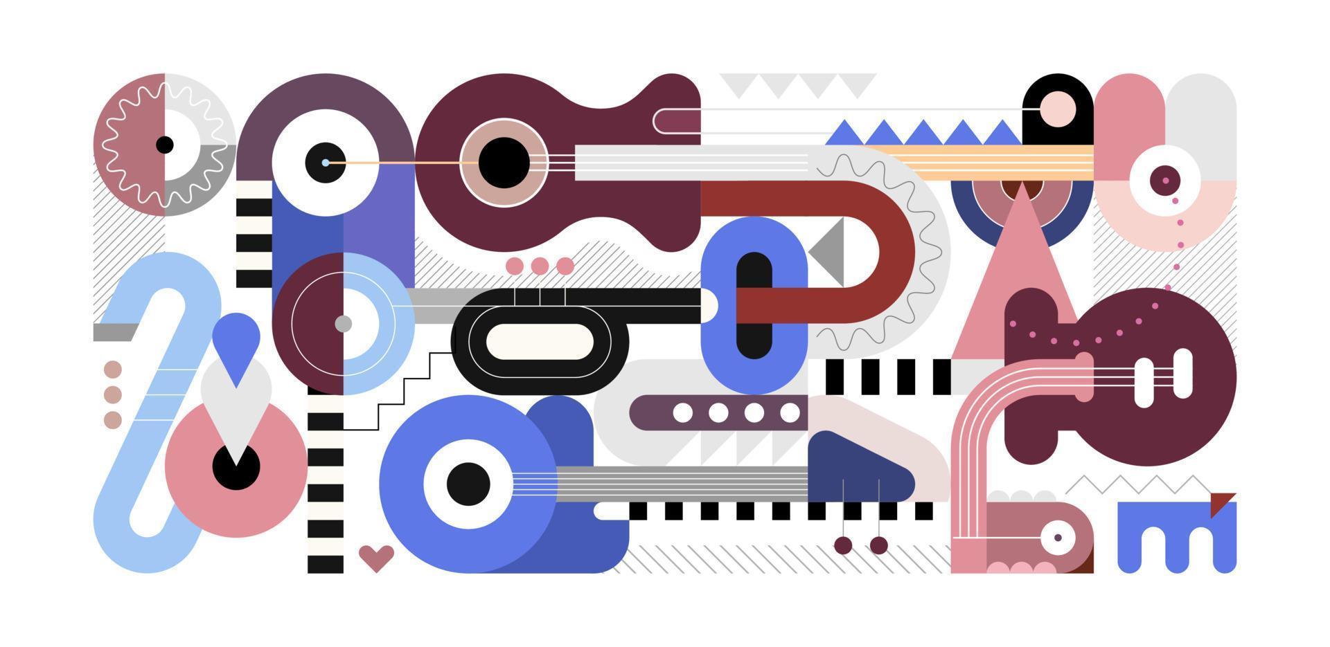 Musical Instruments Design on a white vector