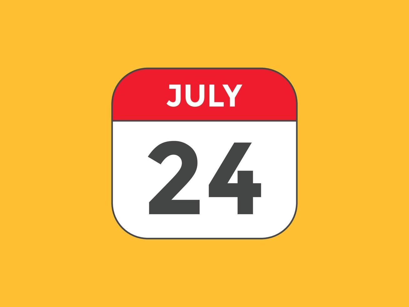 july 24 calendar reminder. 24th july daily calendar icon template. Calendar 24th july icon Design template. Vector illustration 11059588 Vector Art at Vecteezy