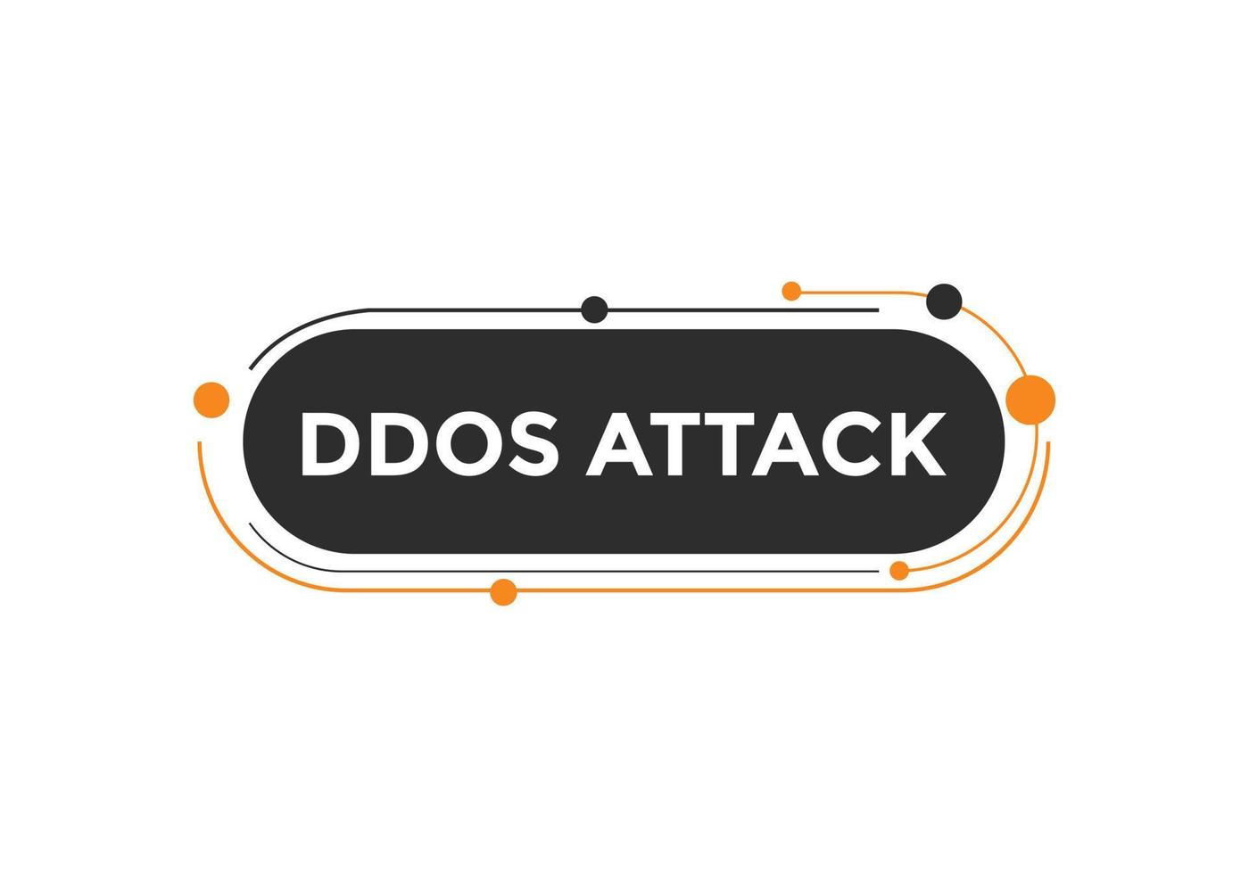 ddos attack text button. ddos attack speech bubble. ddos attack text web template Vector Illustration.