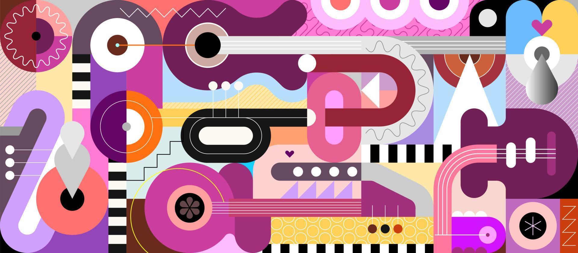 ilustración vectorial de instrumentos musicales vector