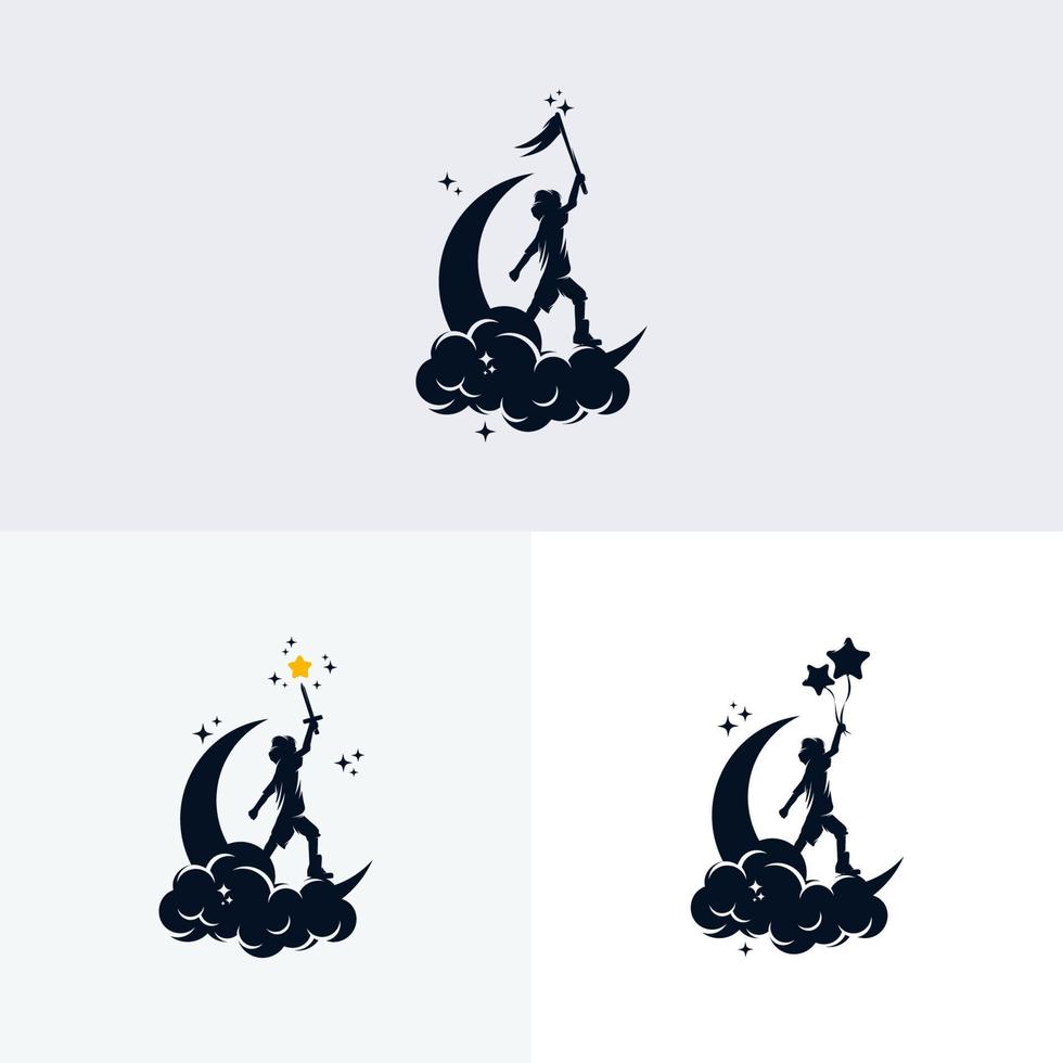 Set of kids dream logo design vector