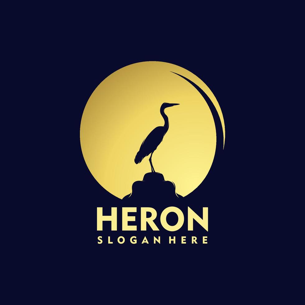 Simple heron logo concept vector art