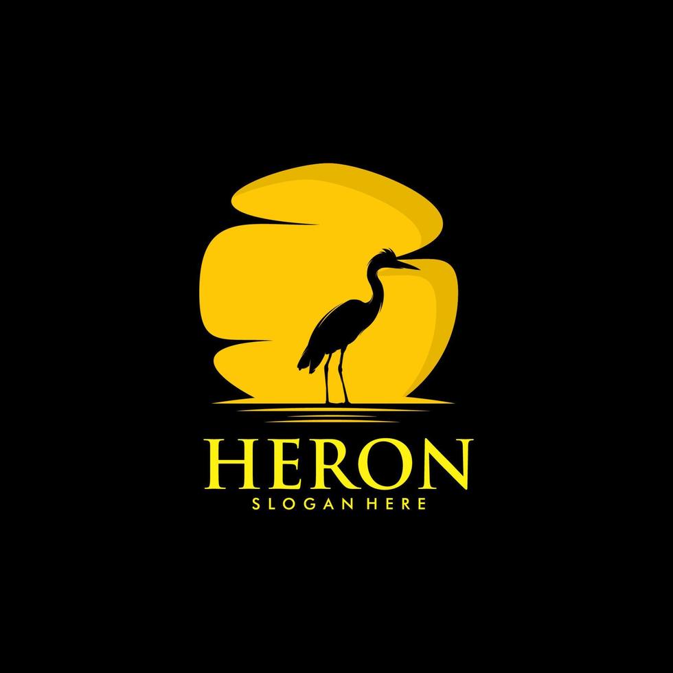 Simple heron logo concept vector art
