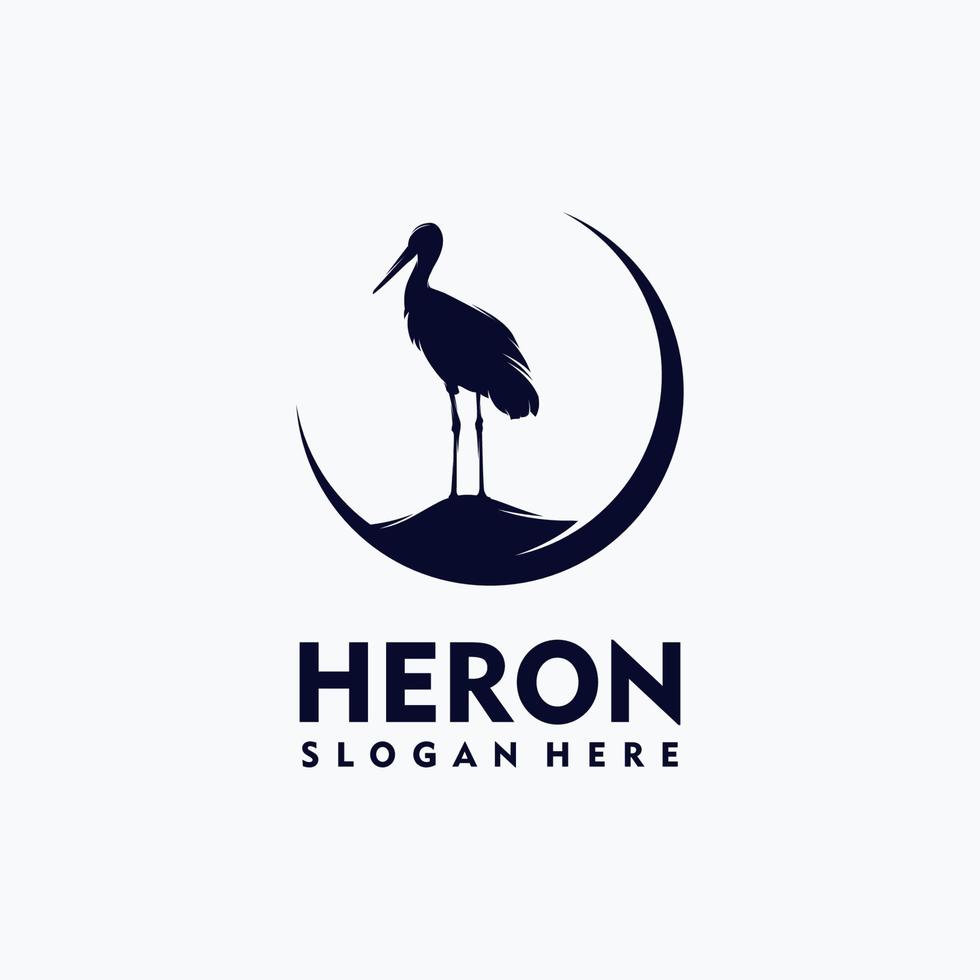 Simple heron logo concept vector art