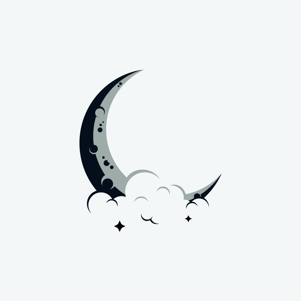 Moon logo design template vector