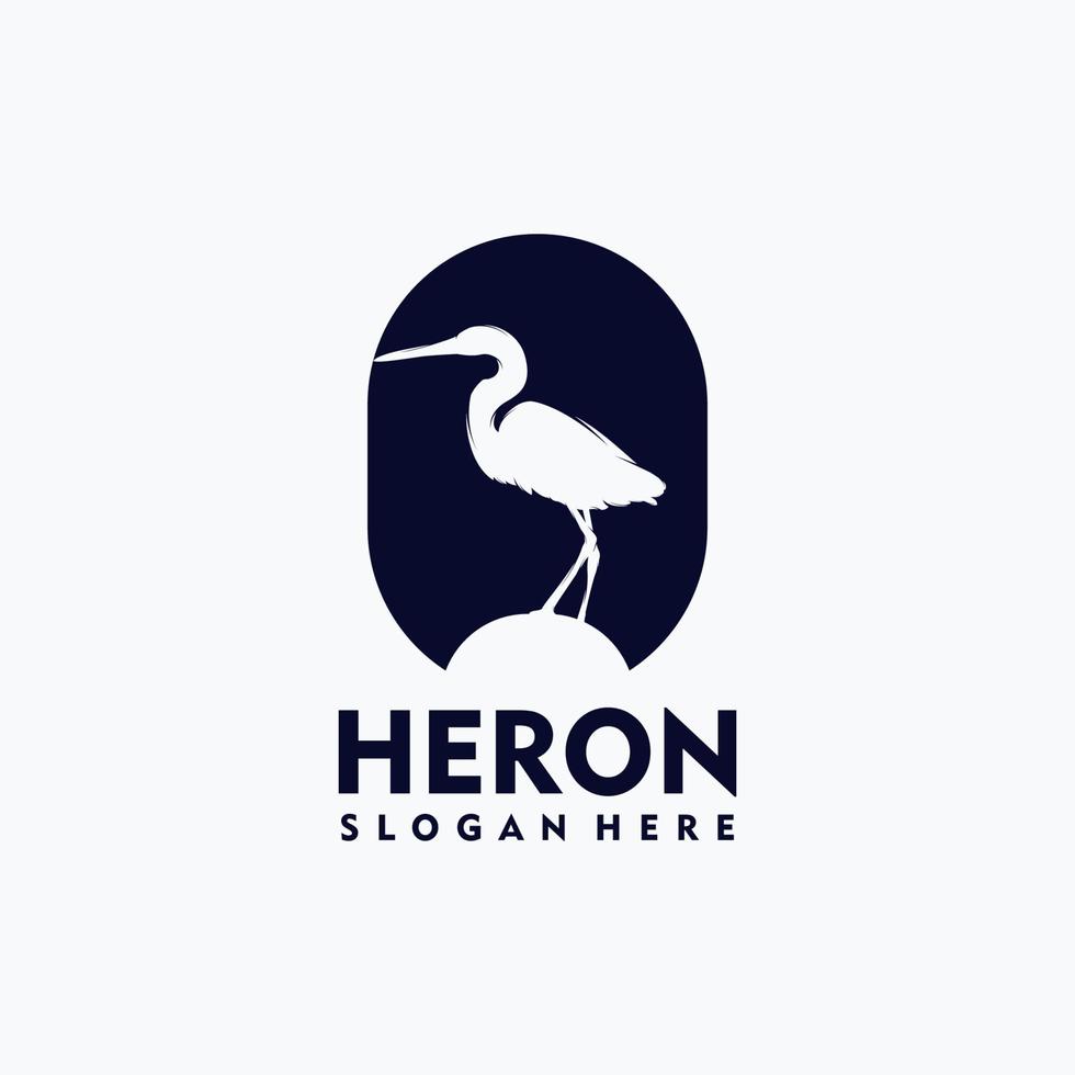 Simple heron logo concept vector art