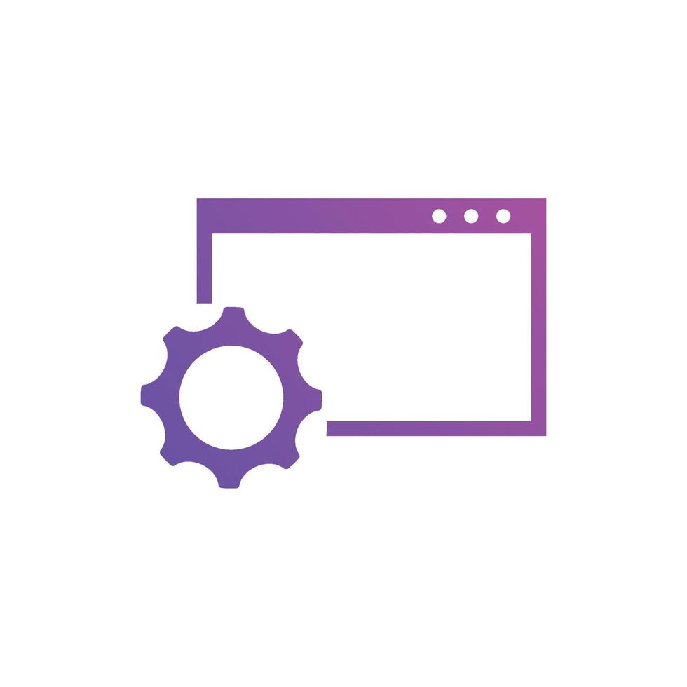 website optimization icons. website page development symbol icon. Concept for SEO and web design gradient color vector