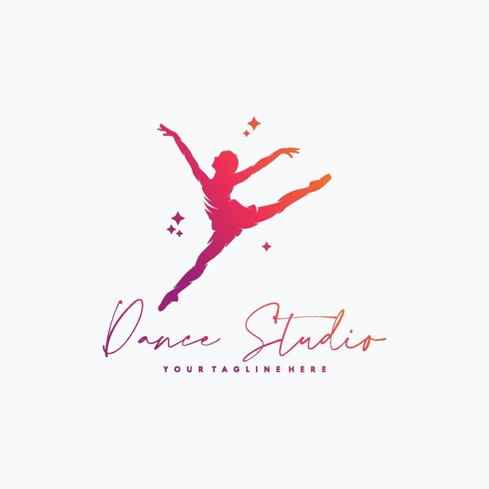 Colorful Abstract Gymnastic Logo Design vector