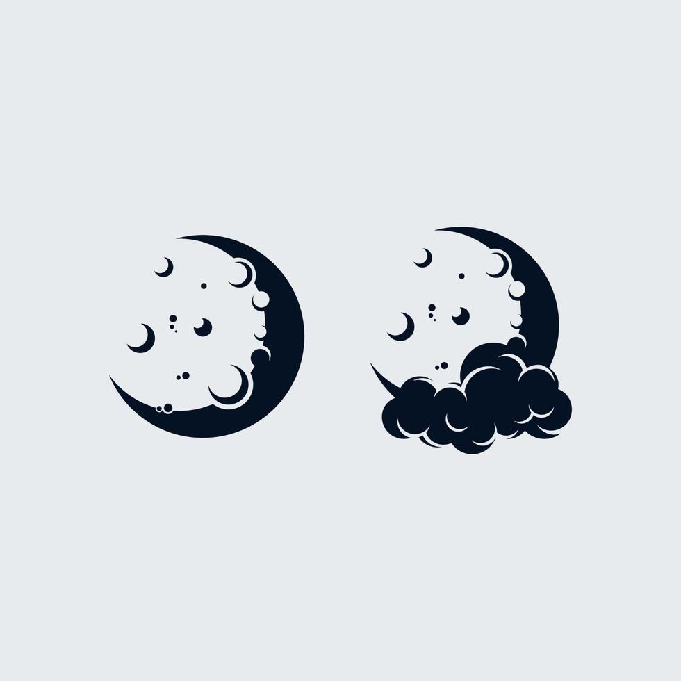 The moon logo design template vector