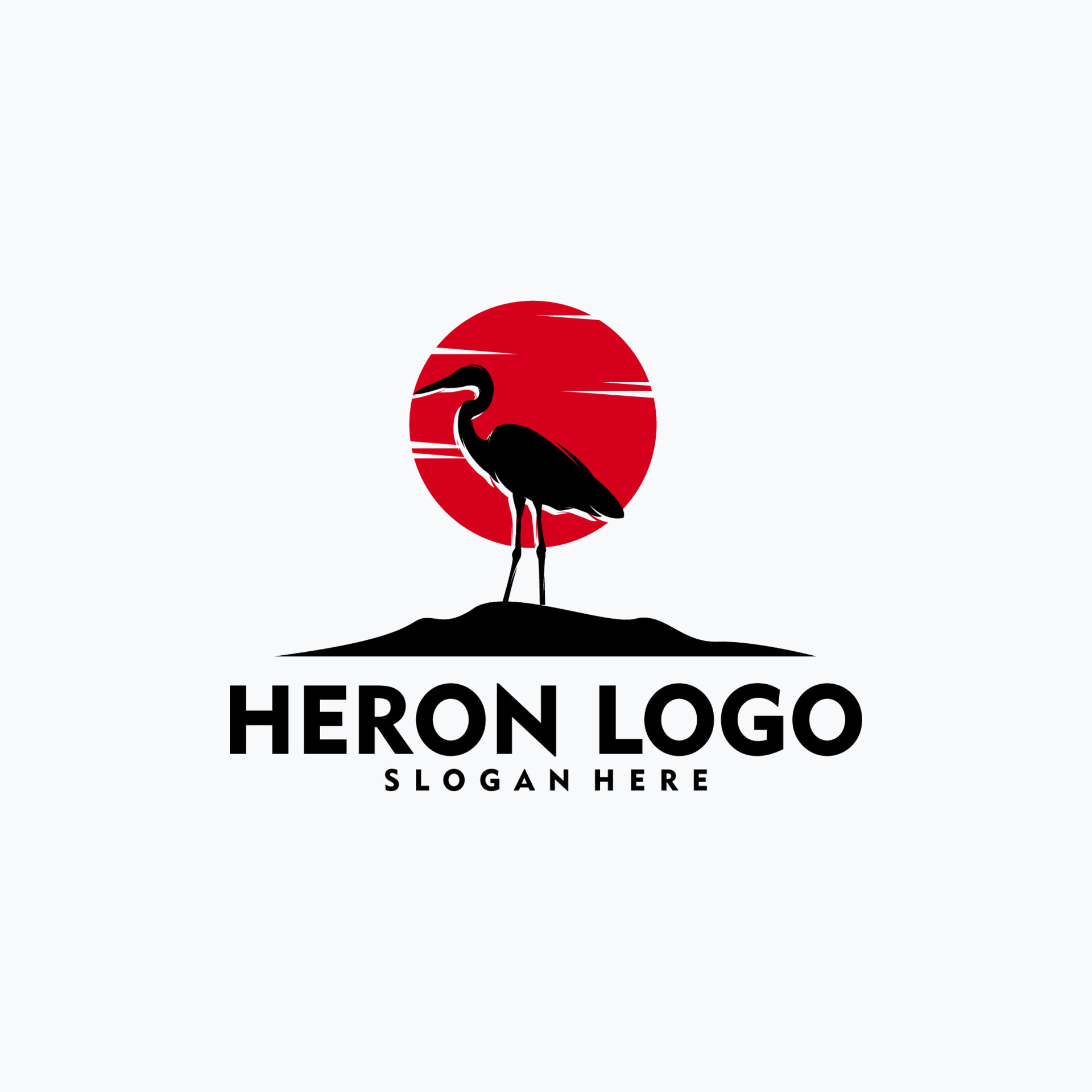 Set of modern heron logo silhouette style 11071947 Vector Art at Vecteezy