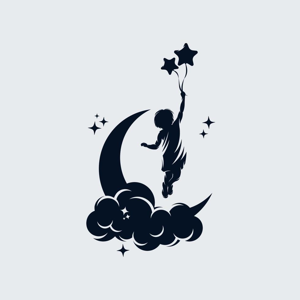 Kid Dream logo design template vector