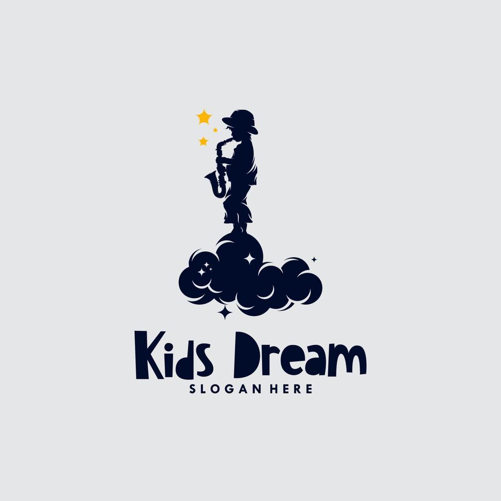 diseño de logotipo de sueños de niños pequeños vector