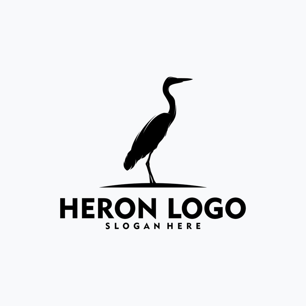 concepto de logotipo de garza simple arte vectorial vector