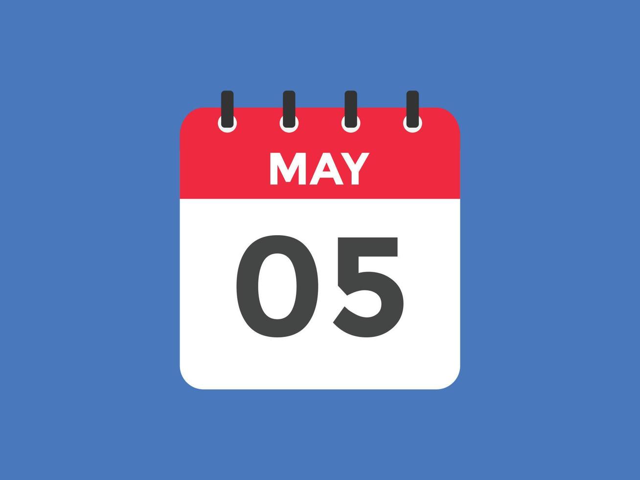 may 5 calendar reminder. 5th may daily calendar icon template. Calendar 5th  may icon Design template. Vector illustration 11072190 Vector Art at  Vecteezy